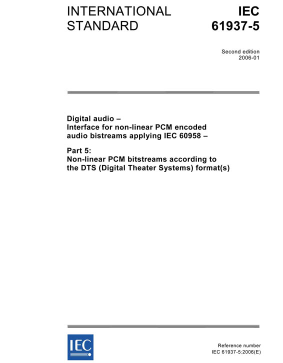 Cover IEC 61937-5:2006